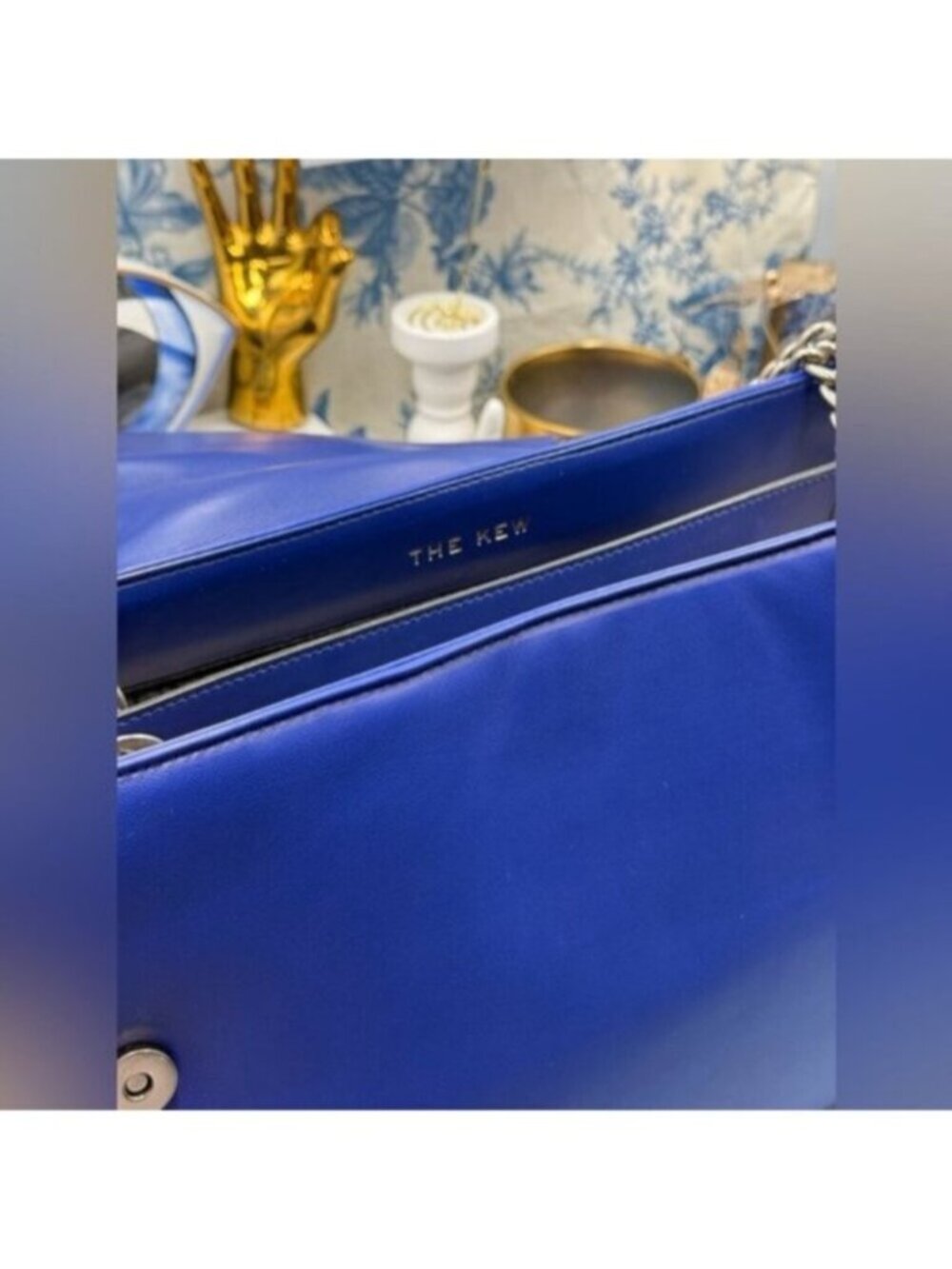 🆕 KURT GEIGER LONDON 🧿 NWT XXL Kew Leather Bag, Deep Blue - Picture 11 of 16